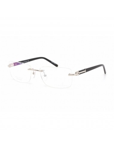 Charriol Men's Eyeglasses - Rimless Shiny Silver/Black Titanium Frame | PC75076 C02 de France