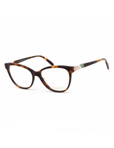 Emilio Pucci Women's Eyeglasses - Full Rim Dark Havana Cat Eye Frame | EP5151 052 Economisez 