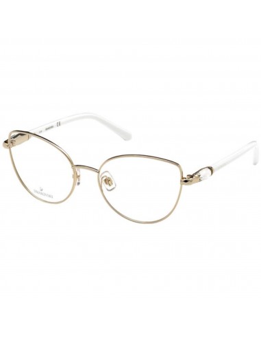 Swarovski Women's Eyeglasses - Pale Gold Cat Eye Metal Full-Rim Frame | SK5340 032 2023