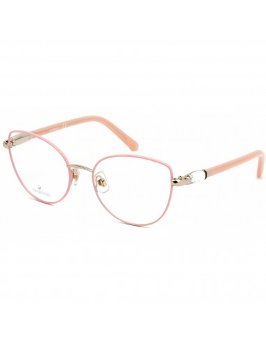 Swarovski Women's Eyeglasses - Shiny Pink Cat Eye Metal Full-Rim Frame | SK5340 072 s'inspire de l'anatomie humaine