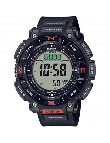 Casio Men's Digital Watch - Pro Trek Compass Grey Dial Black Resin Strap | PRG-340-1CR JUSQU'A -70%! 