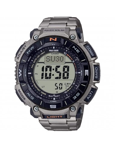 Casio Men's Digital Watch - Pro Trek Compass Grey Titanium Bracelet | PRG-340T-7CR de l' environnement