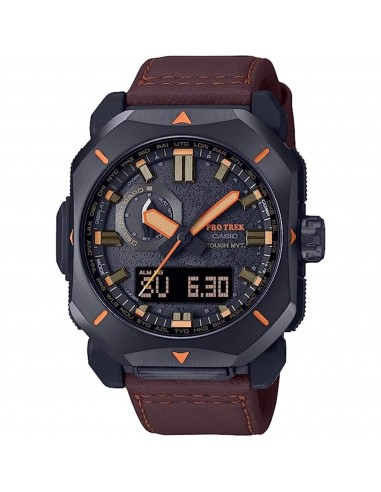 Casio Men's Watch - Pro Trek World Time Black Ana-Digi Dial Strap | PRW-6900YL-5CR sur le site 