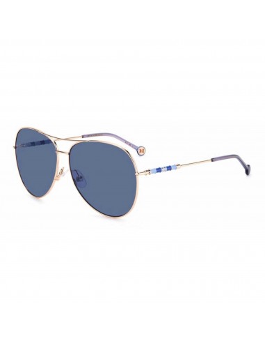 Carolina Herrera Women's Sunglasses - Blue Lens Gold Copper Frame | CH 0034/S 0DDB basket pas cher