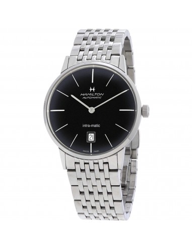 Hamilton Men's Watch - American Classic Intra-Matic Silver Steel Bracelet | H38455131 hantent personnes