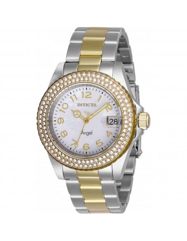 Invicta Women's Watch - Angel Quartz Mother of Pearl Dial Two Tone Bracelet | 28675 outlet