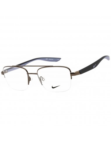 Nike Unisex Eyeglasses - Pewter Semi-Rimless Metal Pilot Frame | NIKE 8151 050 français