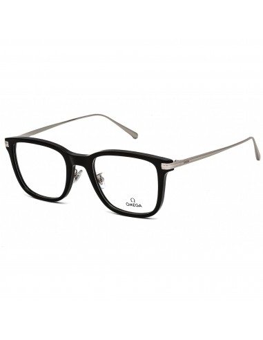 Omega Men's Eyeglasses - Clear Lens Shiny Black/Smoke Square Frame | OM5005-H 01A pour bénéficier 