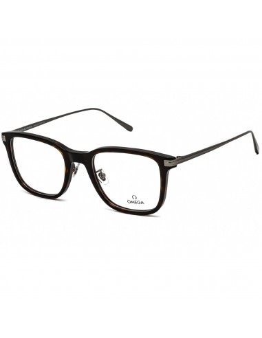 Omega Men's Eyeglasses - Clear Demo Lens Dark Havana Square Frame | OM5005-H 052 2024