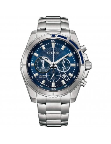 Citizen Men's Watch - Quartz Chronograph Blue Dial Silver Tone Bracelet | AN8201-57L prix