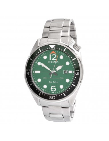 Citizen Men's Watch - Eco-Drive Power Reserve Green Dial Silver Steel | AW1715-86X destockage