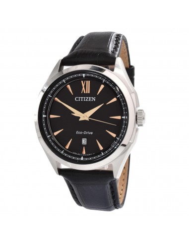 Citizen Men's Watch - Eco-Drive Power Reserve Black Dial Leather Strap | AW1750-18E sur le site 