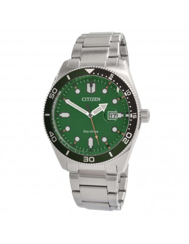 Citizen Men's Watch - Eco-Drive Power Reserve Green Dial Steel Bracelet | AW1768-80X à prix réduit toute l'année