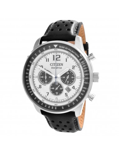 Citizen Men's Watch - Eco Drive Chronograph White and Black Dial Strap | CA4500-32A est présent 