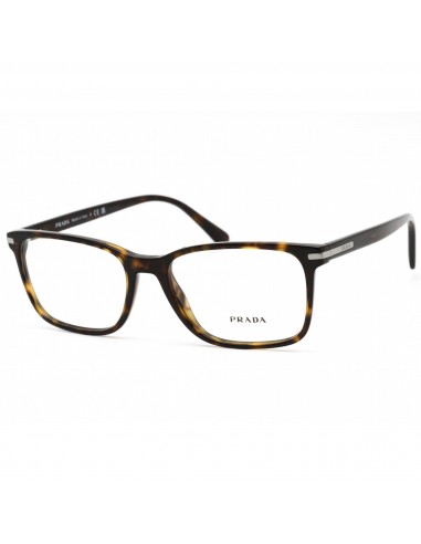 Prada Men's Eyeglasses - Tortoise Rectangular Frame Clear Demo Lens | 0PR 14WV 2AU1O1 commande en ligne