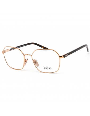 Prada Women's Eyeglasses - Pink Gold Hexagonal Metal Full Rim Frame | 0PR 55YV SVF101 prix