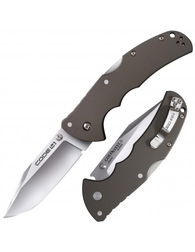 Cold Steel Folding Knife - Code 4 Clip Point Blade Aluminum Handle, 8-1/2 inch | CS58PC Livraison rapide