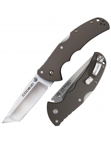 Cold Steel Folding Knife - Code 4 Tanto Steel Blade Aluminum Handle, 8.5 inch | CS58PT le concept de la Pate a emporter 