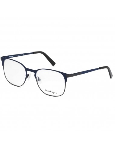 Salvatore Ferragamo Unisex Eyeglasses - Blue/Ruthenium Full Rim Metal | SF2191 463 Economisez 