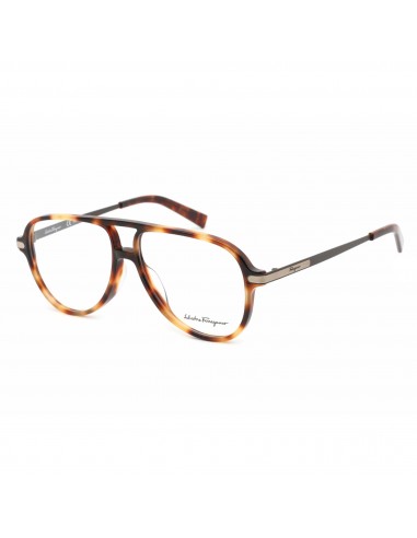 Salvatore Ferragamo Men's Eyeglasses - Havana Aviator Frame Clear Lens | SF2855 214 de technologie