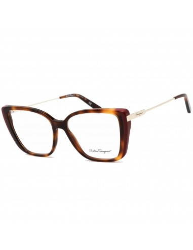 Salvatore Ferragamo Women's Eyeglasses - Havana/Cherry Butterfly Frame | SF2850 209 2 - 3 jours ouvrés.