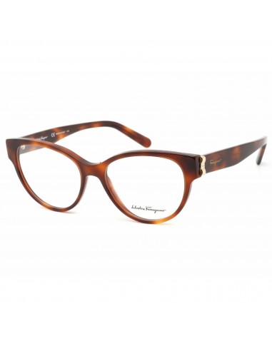 Salvatore Ferragamo Women's Eyeglasses - Tortoise Round Plastic Frame | SF2863 214 basket pas cher