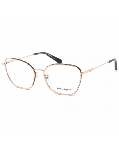 Salvatore Ferragamo Women's Eyeglasses - Rose Gold/Black Metal Frame | SF2203 786 commande en ligne