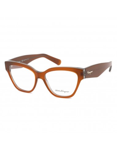 Salvatore Ferragamo Women's Eyeglasses - Brown/Grey Cat-Eye Plastic Frame | SF2875 243 Les magasins à Paris et en Île-de-France