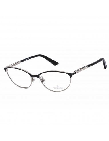 Swarovski Women's Eyeglasses - Shiny Black Oval Full-Rim Frame Crystal | SK5139 001 plus qu'un jeu 