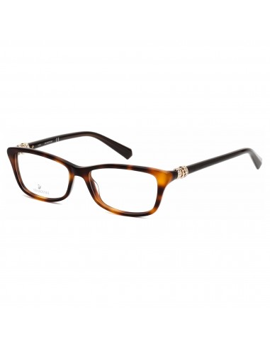 Swarovski Women's Eyeglasses - Dark Havana Rectangular Plastic Frame | SK5243 052 la colonne vertébrale