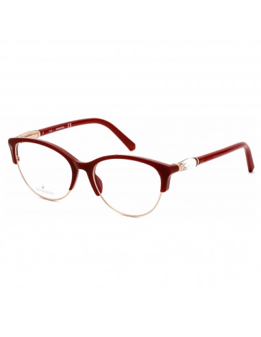 Swarovski Women's Eyeglasses - Red/Shiny Rose Gold Cat-Eye Plastic Frame | SK5338 028 commande en ligne