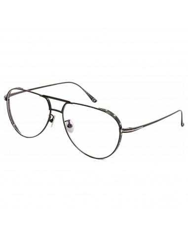 Tom Ford Unisex Eyeglasses - Shiny Gunmetal Aviator Metal Frame | FT5658-F-B 008 votre