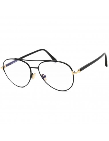 Tom Ford Men's Eyeglasses - Shiny Black Aviator Full-Rim Metal Frame | FT5684-B 001 ouvre sa boutique