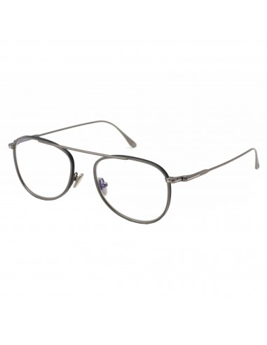 Tom Ford Men's Eyeglasses - Shiny Dark Ruthenium Pilot Metal Frame | FT5691-B 012 Les magasins à Paris